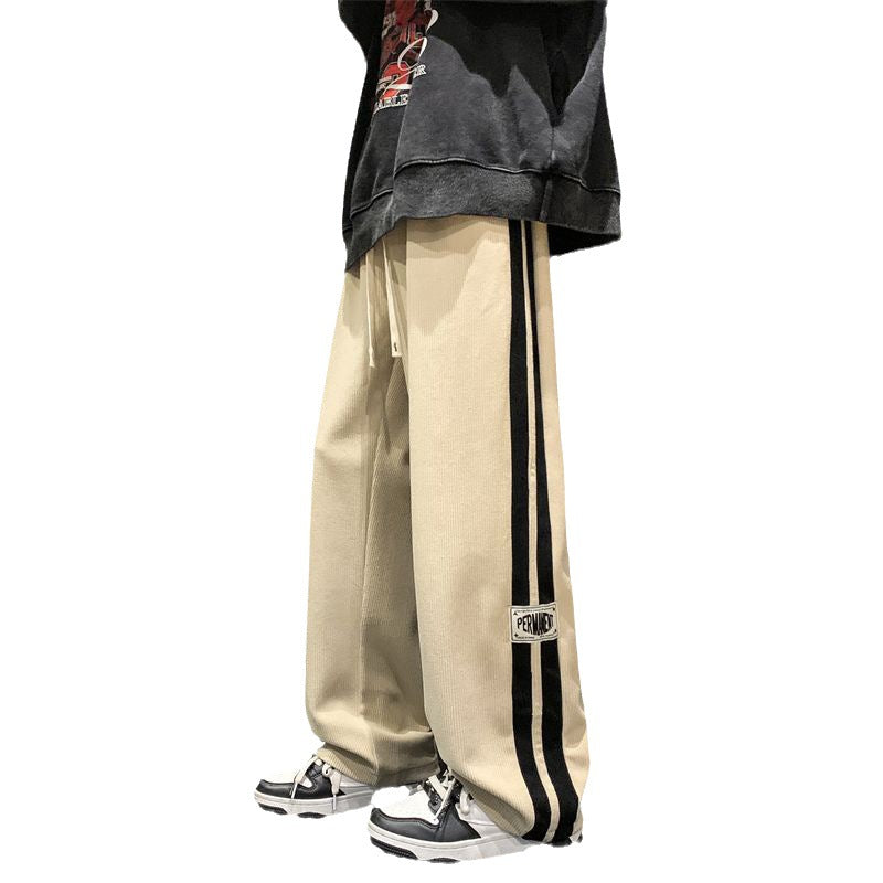 Men’s Autumn Straight Loose Wide-Leg Pants – Leisure Sports Trousers