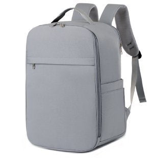 Unisex Structured Oxford Cloth Backpack Solid Color Capacity