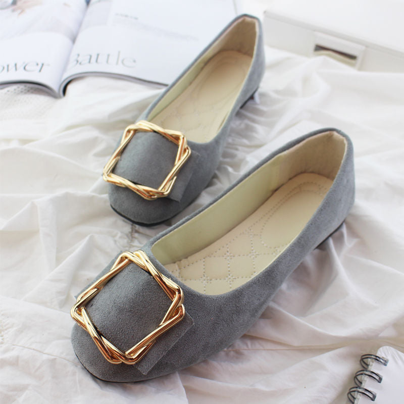 Large Size Student Fairy Style All-matching Flat Shoes Pregnant Women's Gommino
