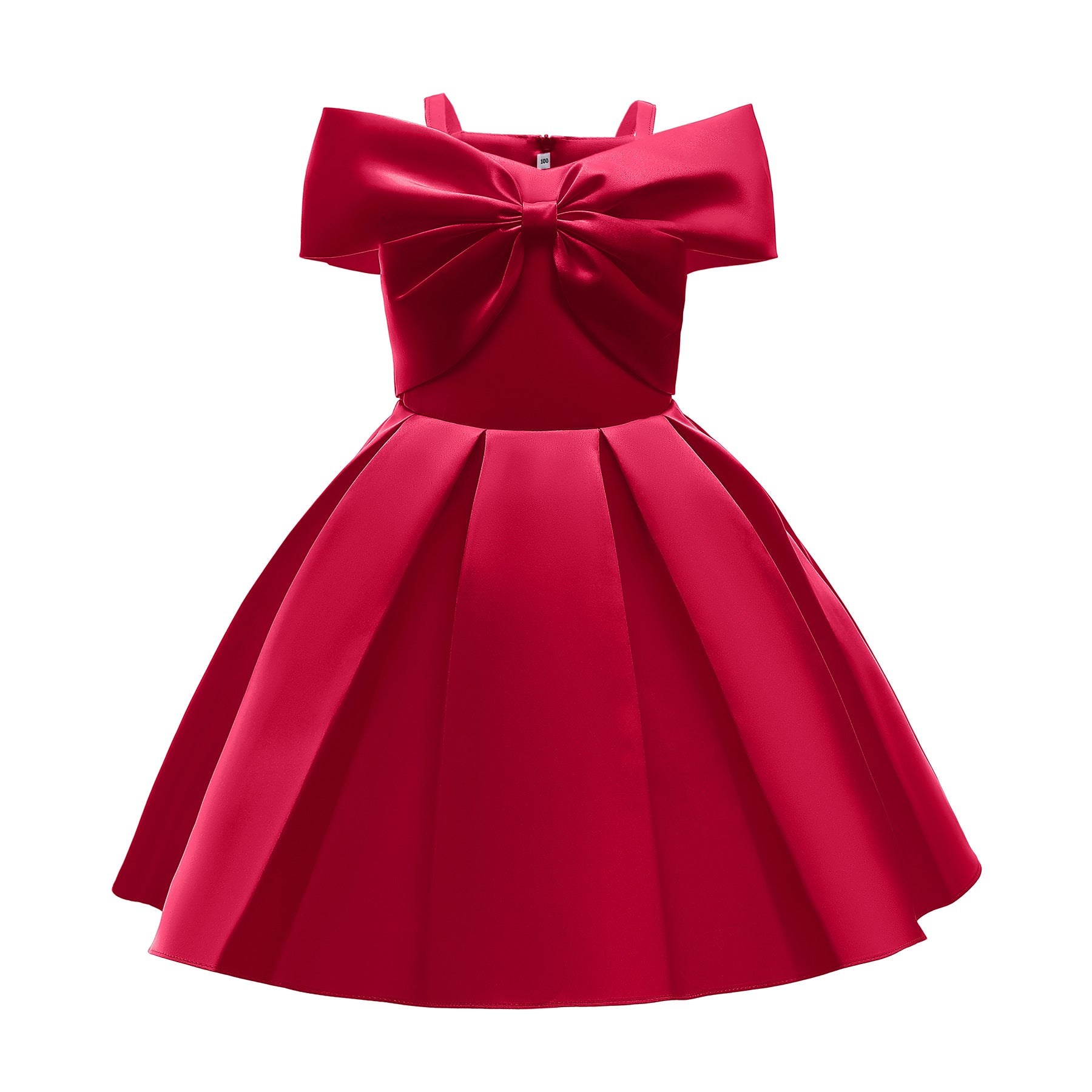 Children's Pink Summer Dress With Suspenders Fashionable Princess Dress Children's Full Dress
