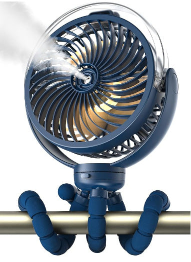 Outdoor Household Camping Comes With Ambience Light Stroller Octopus Spray Fan