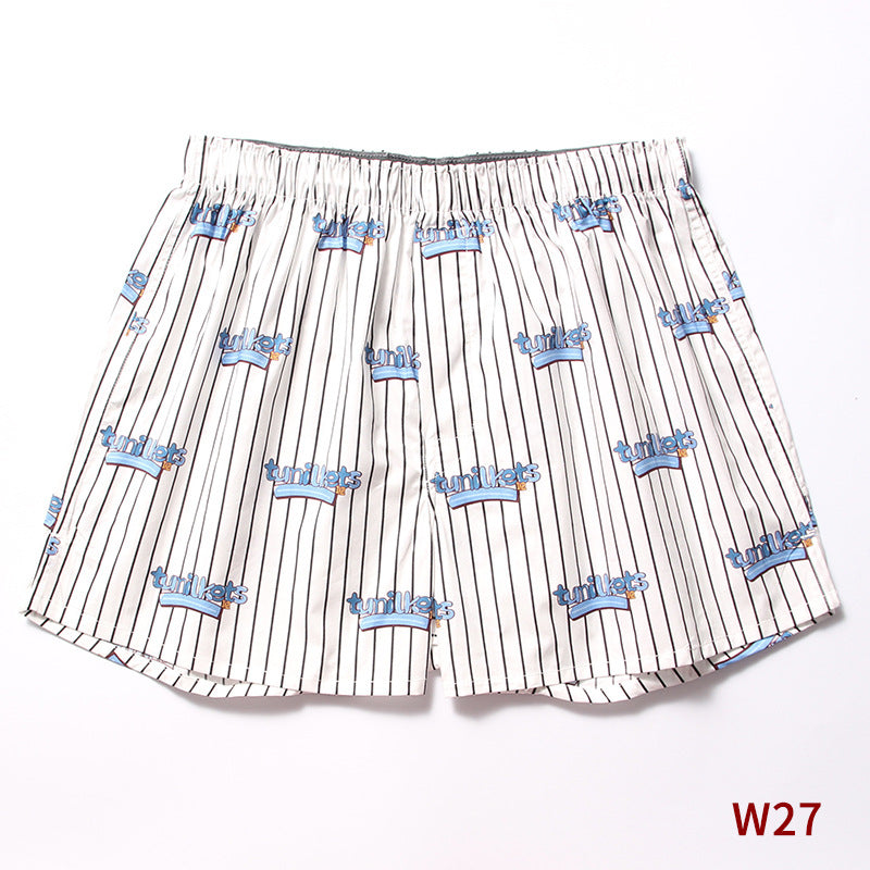 Men's Home Loose Plus Size Cotton Arrow Pants