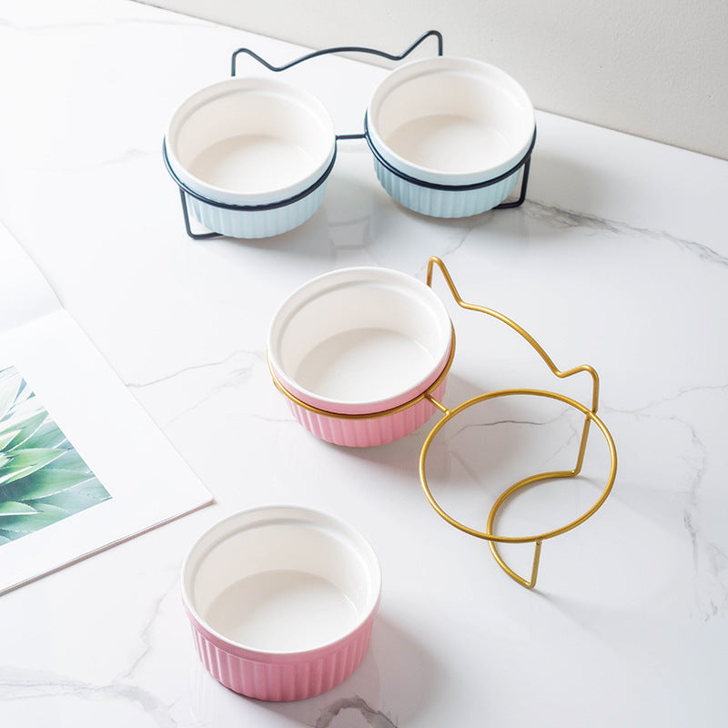 Protect Cervical Spine And High Feet Drinking Water Pet Bowl