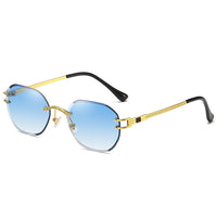 Gold Frame Gradient Blue