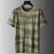 Men's Round Neck Quick Dry Nylon Silk Blend Tee Relaxed Fit