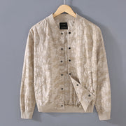 Spring And Summer New Men's Youth Linen Cotton Yarn-dyed Jacquard Casual Jacket