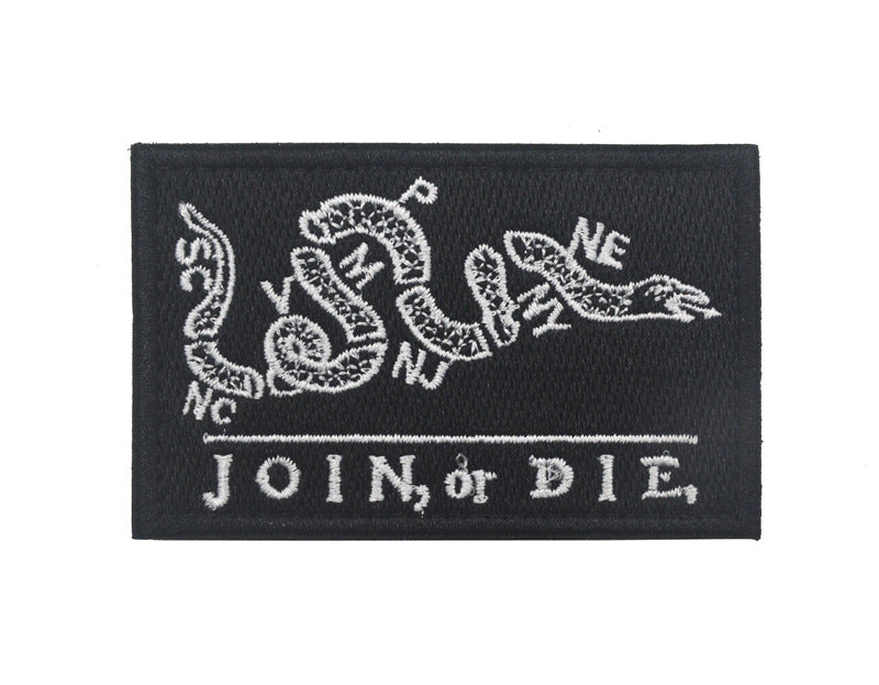 POW MIA Black & White Flag Embroidery Velcro Label – Military Patch for Clothing & Bags