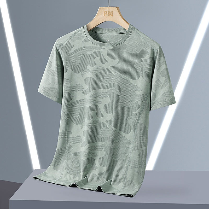 Breathable Quick-drying Top Summer Plus Size Round Neck Short Sleeve