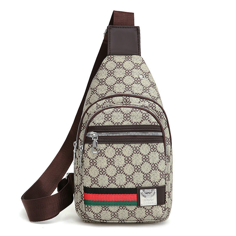 Men's PU Waterproof Slim Crossbody Bag Urban Style