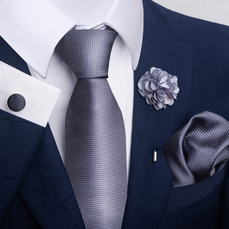 Men's Tie and Suit Pocket Square Set