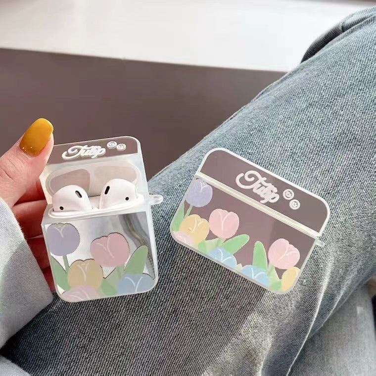 Ins Korean Style Flower Earphone Case