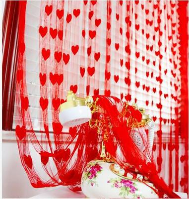 Modern Simple Polyester Love String Bead Curtain, 1x2m, Multiple Colors