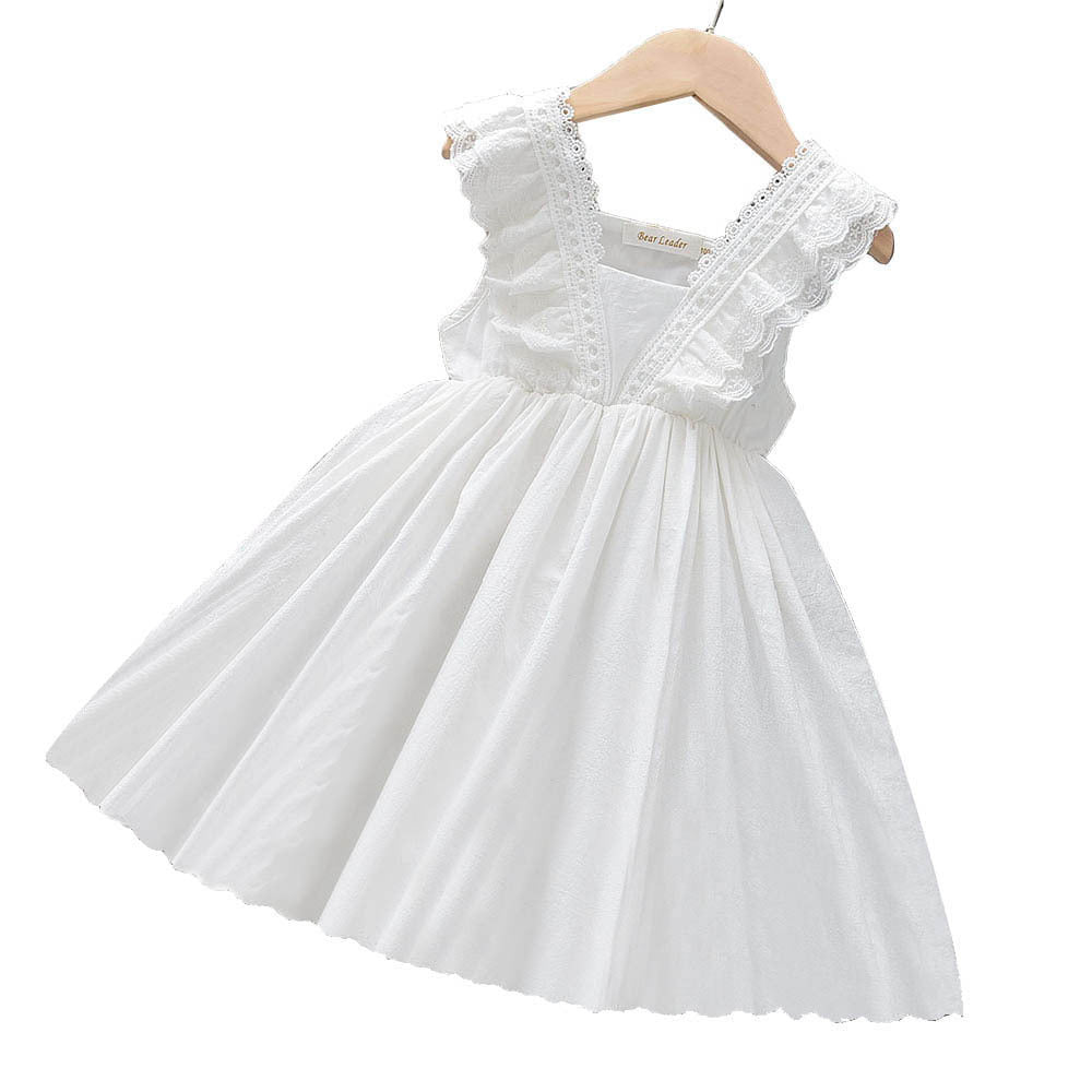 Korean Girls Lace White Fashion Special Dress
