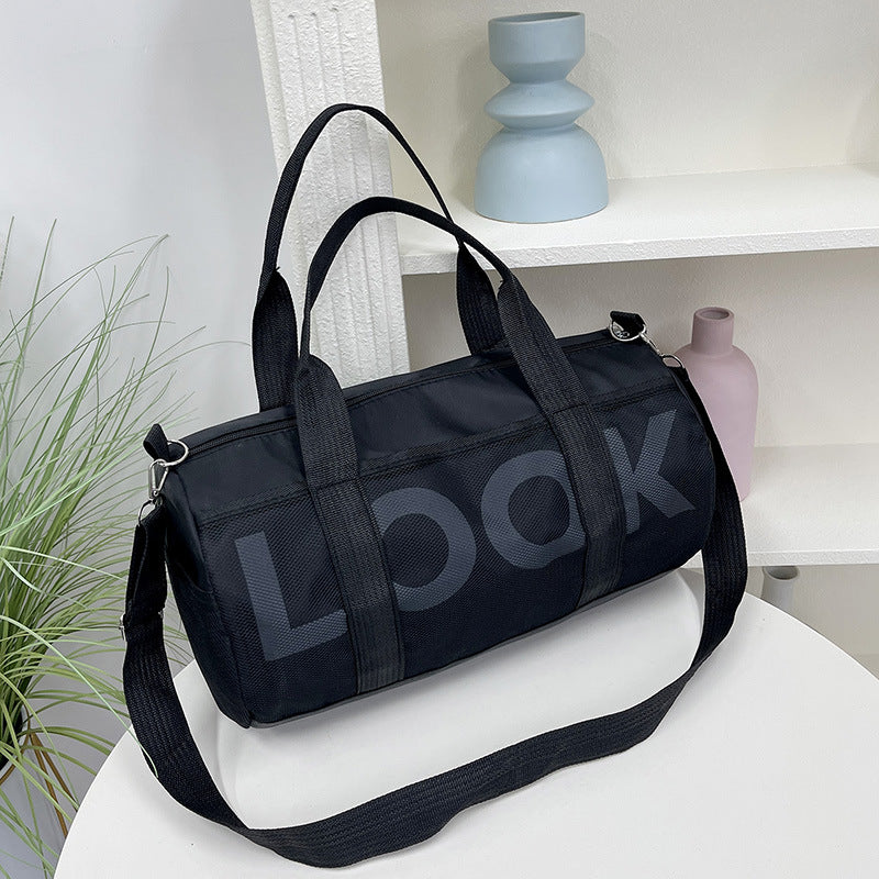 Unisex Nylon Sports Travel Tote Solid Color Bag Dry Wet