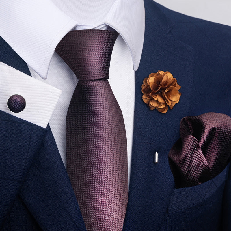 Men's Tie and Suit Pocket Square Set