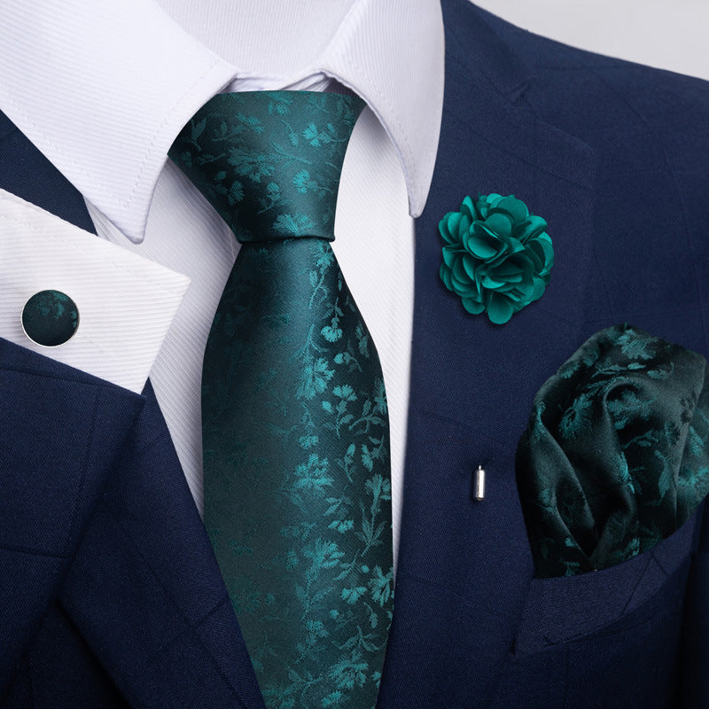 Men's Tie and Suit Pocket Square Set
