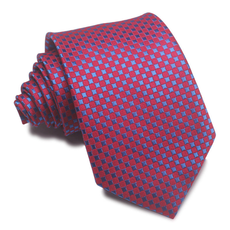 Men's 8cm Striped Polyester Jacquard Tie – Formal
