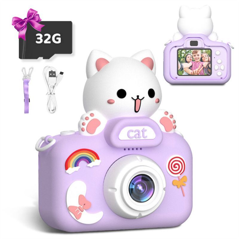 Plastic Children's Camera Big Head Kitten Cartoon Photography