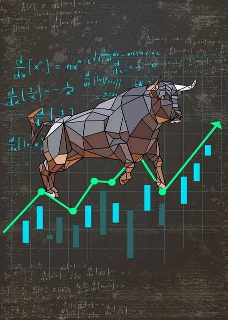 Bear Market Bull Market Rally Poster Decoration Canvas Painting Core