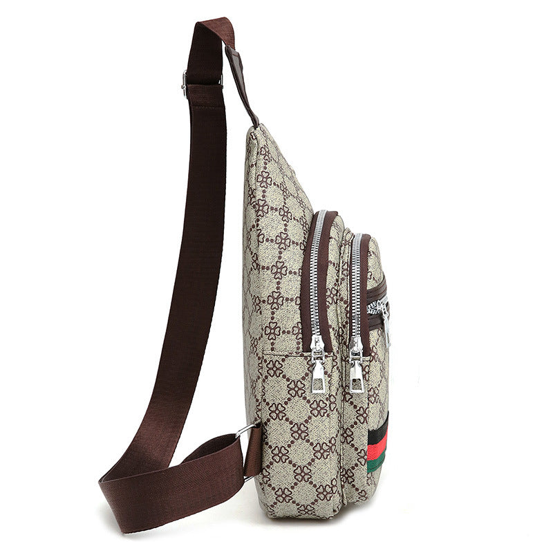 Men's PU Waterproof Slim Crossbody Bag Urban Style