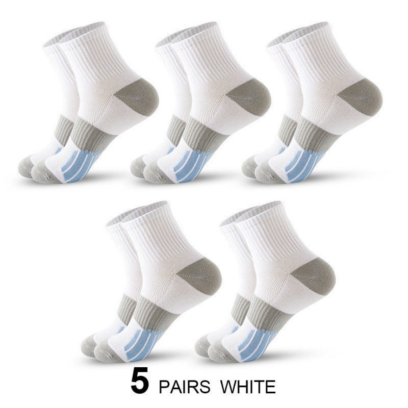 Men's Middle Tube Color Matching Basketball Socks