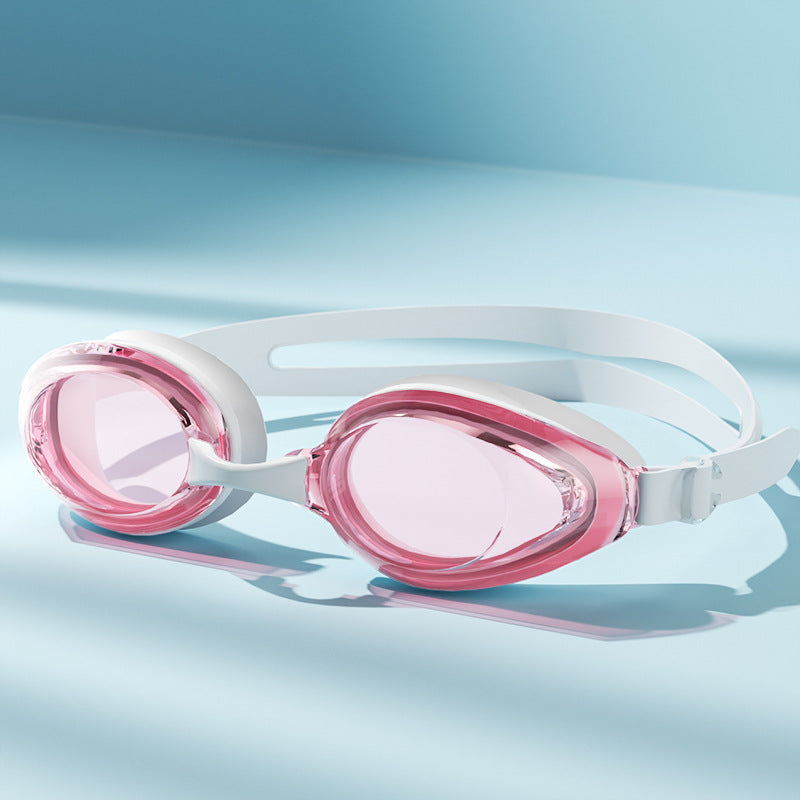 Large Frame HD Waterproof Anti-fog Swimming Goggles Swimming Cap