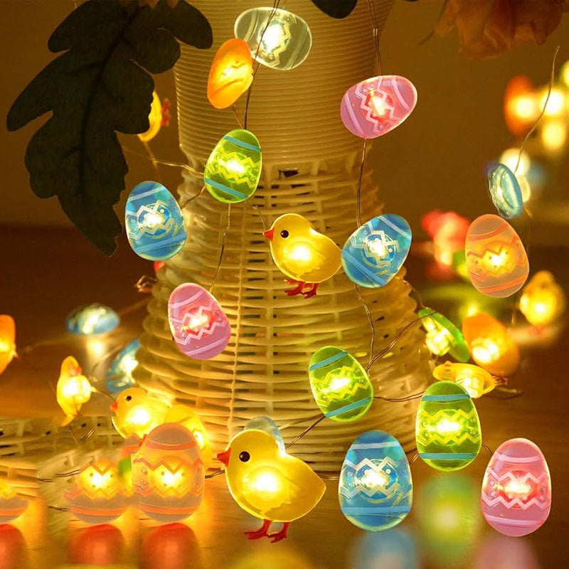 Carrot Rabbit Shape Easter Day Decorative String Lights