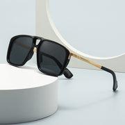 Men's Retro Double Square Frame Sunglasses