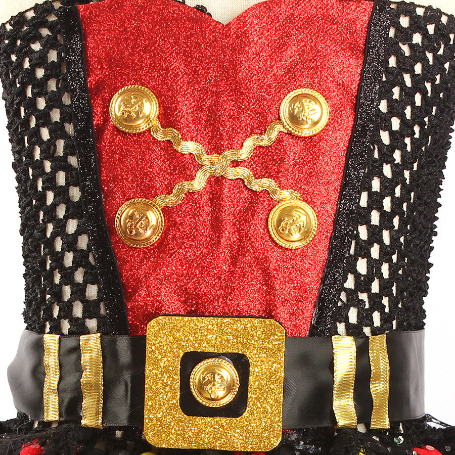 Girls Pirates of the Caribbean Costume – Sequin Gauze Halloween Party Dress-Up Outfit
