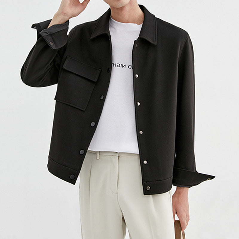 Polo Collar Jacket New Casual Korean Fashion Loose Blouson