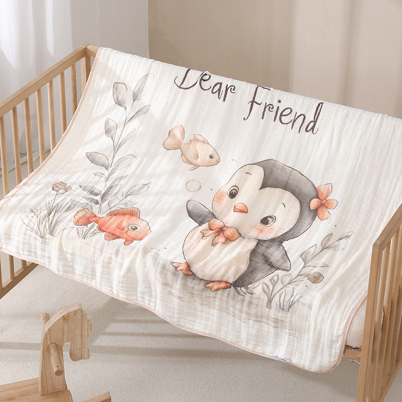 One-piece Cartoon Cotton Baby Blanket