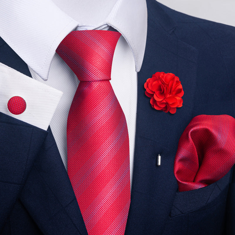 Men's Tie and Suit Pocket Square Set