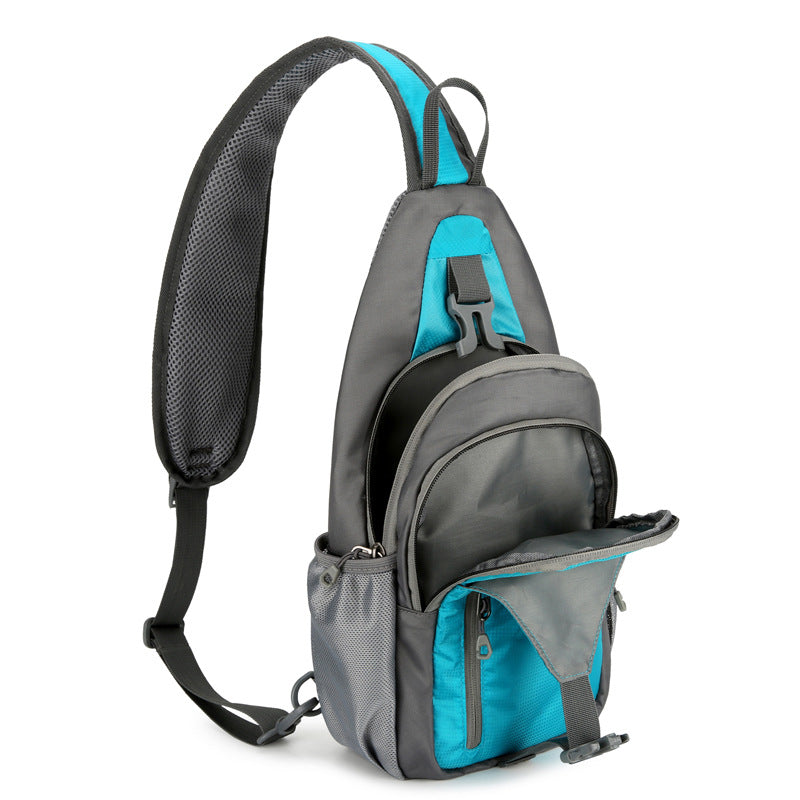 Unisex Canvas Chest Bag Crossbody Nylon Solid Color