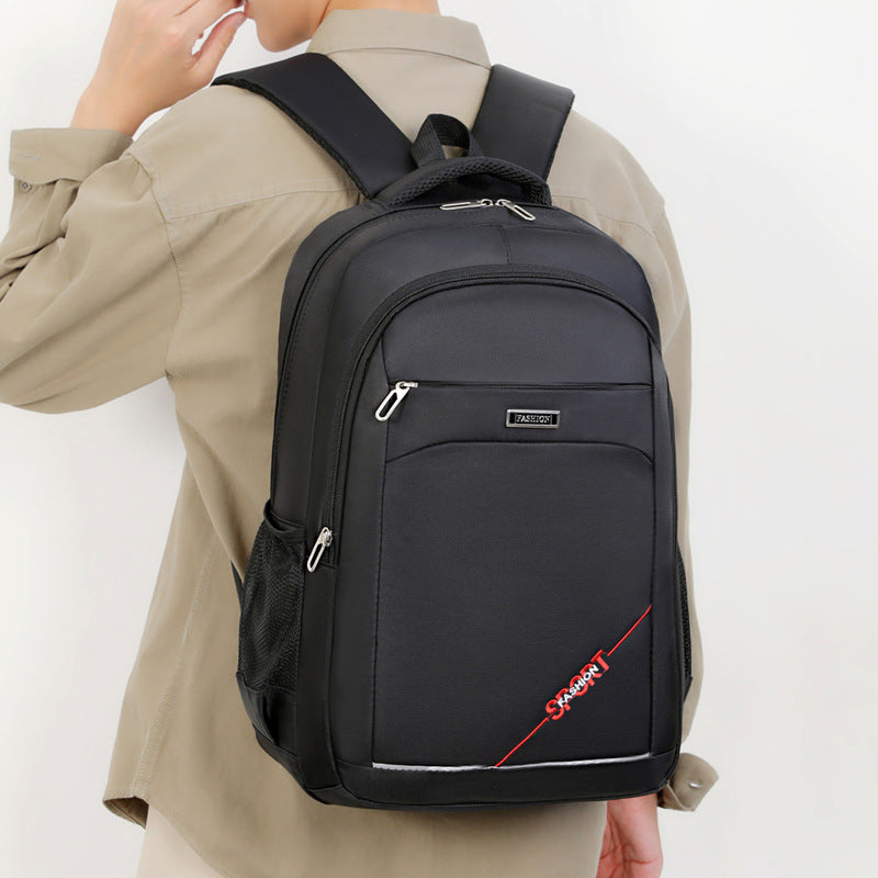 Men's Oxford Cloth Leisure Backpack Slim Fit Large Capacity