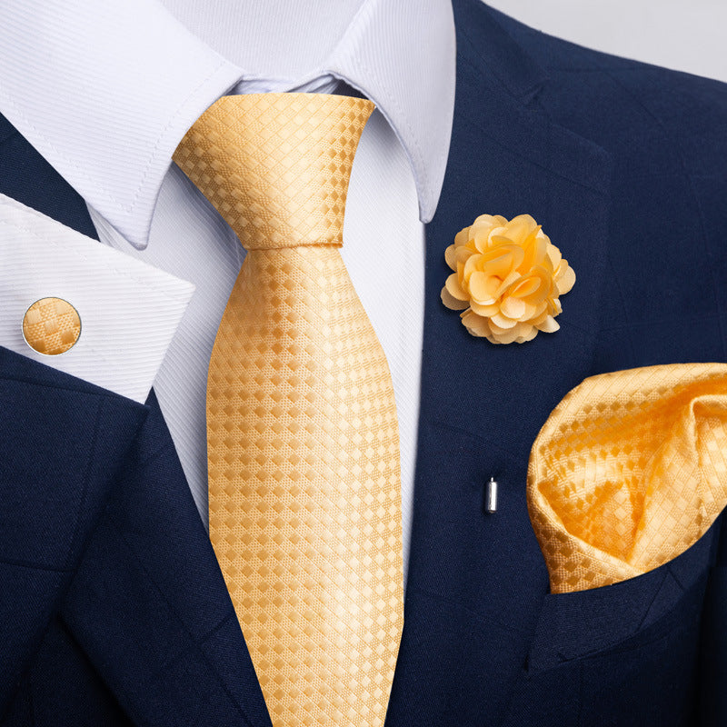 Men's Tie and Suit Pocket Square Set