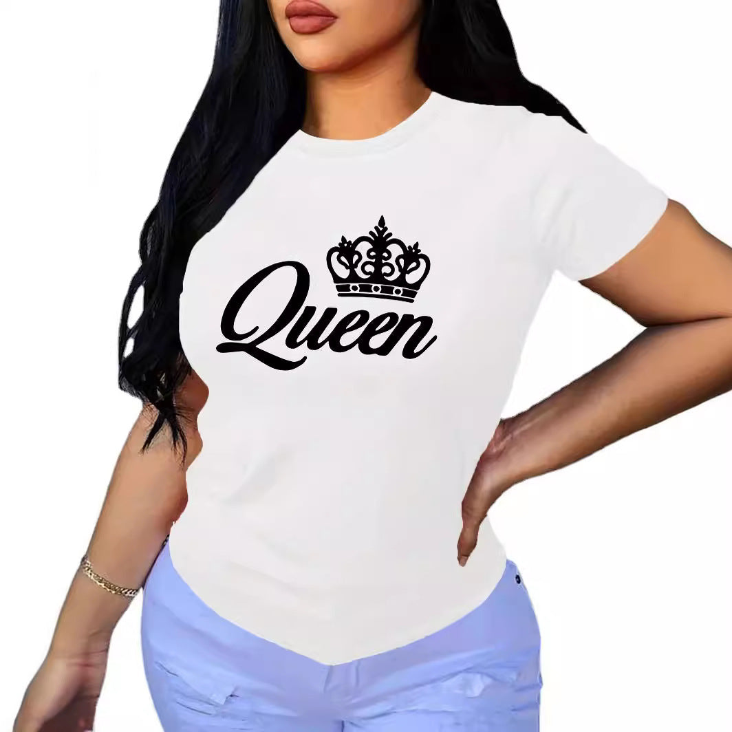 European And American Style Women Fashion Casual T-shirt
