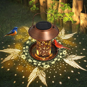 Solar Lamp Feeder Outdoor Waterproof Iron Art