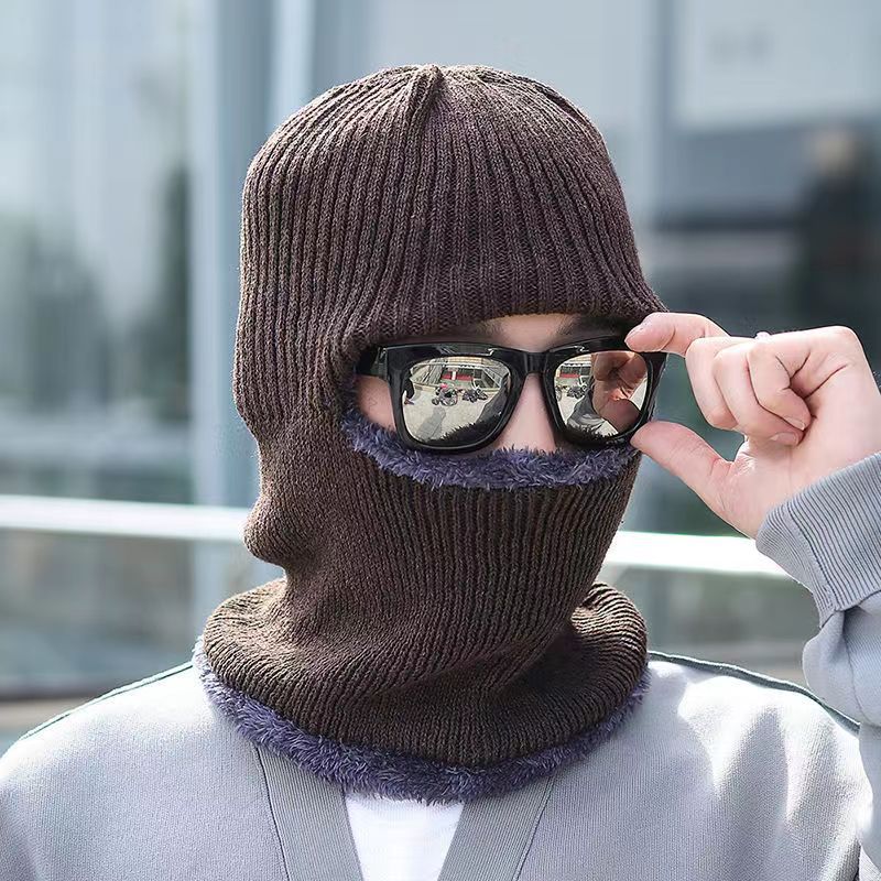 Winter Warm Unisex Brimless Knitted Hat with Neck Protection