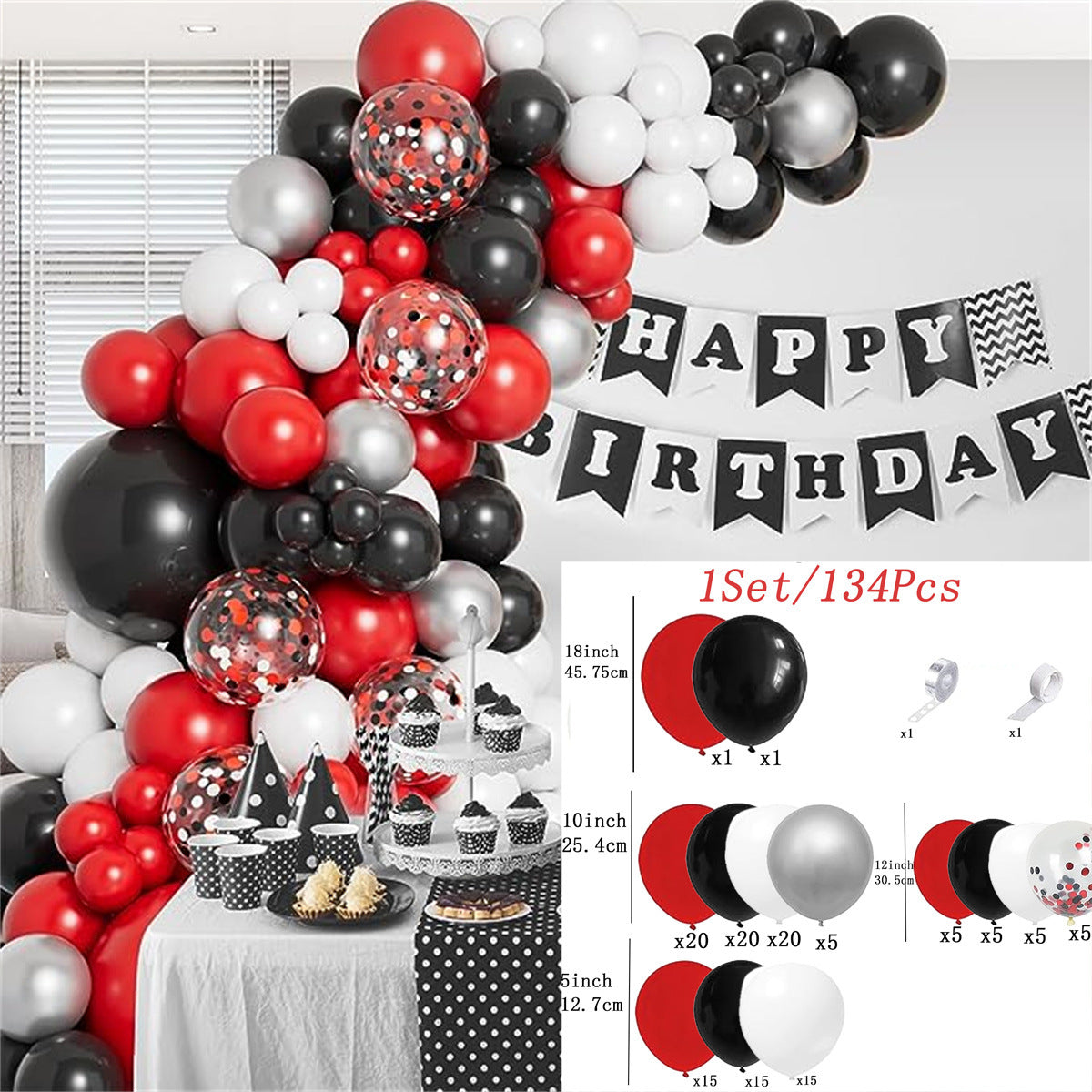 Party Balloon Layout Set Theme Decoration