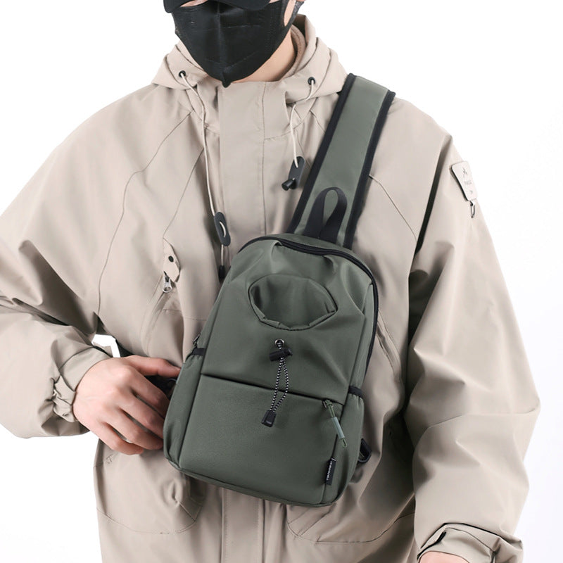 Mens Oxford Cloth Kettle Bag Waterproof Shoulder Bag