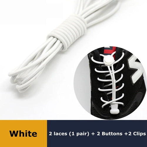 1 pares Lazy Laces Sneaker ShoeLaces Elastic Shoe Laces Shoe 