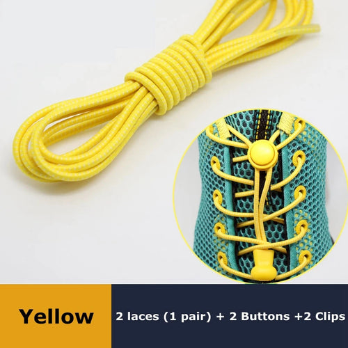 1 pares Lazy Laces Sneaker ShoeLaces Elastic Shoe Laces Shoe 