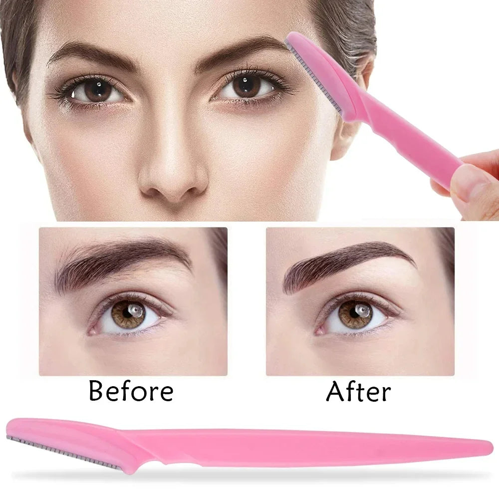 10Pcs Eyebrow Trimmer Blade Women Face Shaver Portable Eye Brow