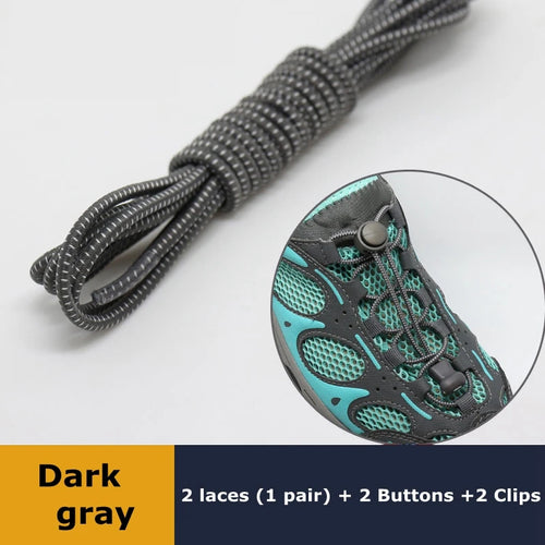 1 pares Lazy Laces Sneaker ShoeLaces Elastic Shoe Laces Shoe 