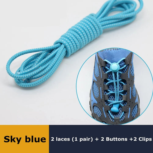 1 pares Lazy Laces Sneaker ShoeLaces Elastic Shoe Laces Shoe 
