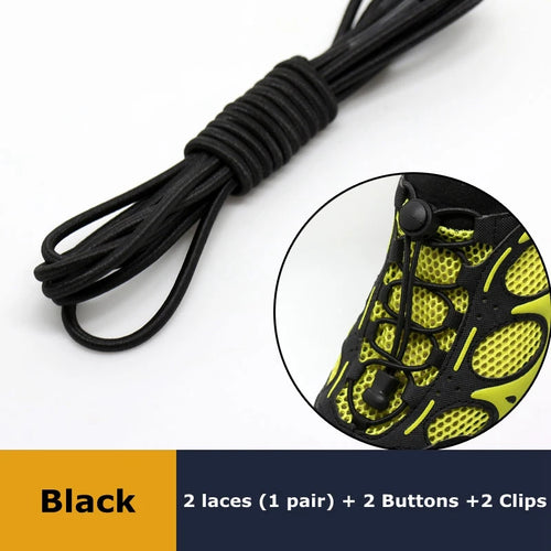 1 pares Lazy Laces Sneaker ShoeLaces Elastic Shoe Laces Shoe 