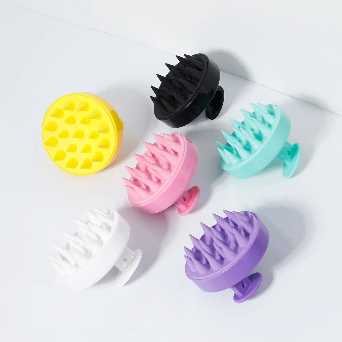 1 pcs silicone soft shampoo brush scalp massage comb thoroughly clean
