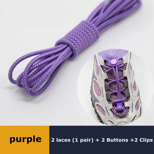 1 pares Lazy Laces Sneaker ShoeLaces Elastic Shoe Laces Shoe 