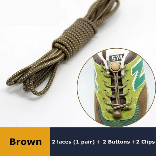 1 pares Lazy Laces Sneaker ShoeLaces Elastic Shoe Laces Shoe 