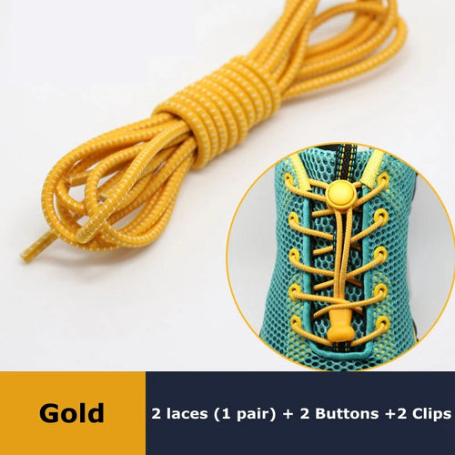 1 pares Lazy Laces Sneaker ShoeLaces Elastic Shoe Laces Shoe 